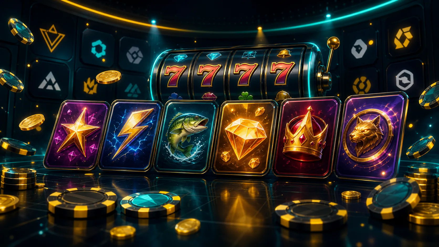 PlayBaze spilleautomater og spiludbydere med slotkort og casinochips